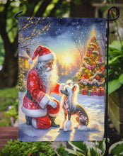 Load image into Gallery viewer, Chinese Crested with Santa Garden Flag – Christmas Dog Yard Decor