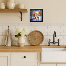 Load image into Gallery viewer, Chinese Crested and Santa Claus Framed Metal Print