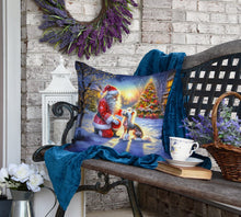 Load image into Gallery viewer, Chinese Crested and Santa Claus Throw Pillow