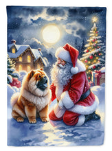 Load image into Gallery viewer, Chow Chow and Santa Claus House Flag