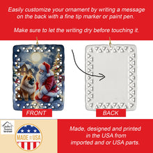 Load image into Gallery viewer, Chow Chow and Santa Claus Porcelain Ornament