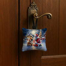 Load image into Gallery viewer, Chow Chow and Santa Claus Hanging Square Fabric Ornament 3.5 × 3.5