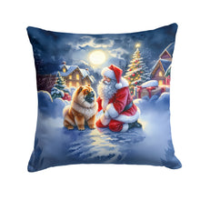 Load image into Gallery viewer, Chow Chow and Santa Claus Throw Pillow - 14x14 Decorative Pillow – Art for Your Home &amp; Patio