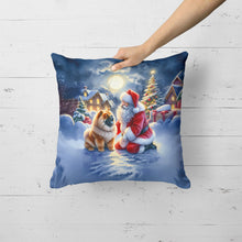 Load image into Gallery viewer, Chow Chow and Santa Claus Throw Pillow