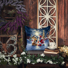 Load image into Gallery viewer, Chow Chow and Santa Claus Throw Pillow