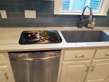 Load image into Gallery viewer, Corgi and Santa Claus Dish Drying Mat