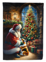Load image into Gallery viewer, Corgi with Santa Garden Flag – Christmas Dog Yard Decor