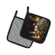 Load image into Gallery viewer, Corgi and Santa Claus Pot Holders - Set of 2 Decorative Kitchen Helpers | Made in the USA
