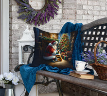 Load image into Gallery viewer, Corgi and Santa Claus Throw Pillow