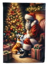 Load image into Gallery viewer, Corgi with Santa Garden Flag – Christmas Dog Yard Decor