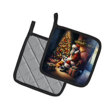 Load image into Gallery viewer, Corgi and Santa Claus Pot Holders - Set of 2 Decorative Kitchen Helpers | Made in the USA