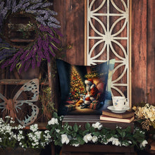 Load image into Gallery viewer, Corgi and Santa Claus Throw Pillow