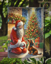 Load image into Gallery viewer, Dachshund with Santa Garden Flag – Christmas Dog Yard Decor