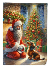 Load image into Gallery viewer, Dachshund with Santa Garden Flag – Christmas Dog Yard Decor