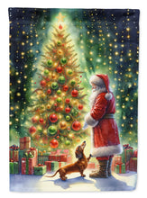 Load image into Gallery viewer, Dachshund and Santa Claus House Flag