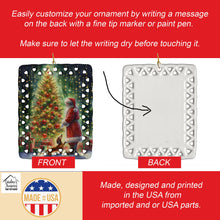Load image into Gallery viewer, Dachshund and Santa Claus Porcelain Ornament