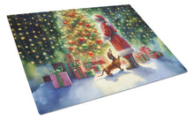 Load image into Gallery viewer, Dachshund and Santa Claus Glass Cutting Boards – Durable, Decorative Kitchen Art