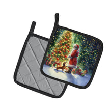 Load image into Gallery viewer, Dachshund and Santa Claus Pot Holders - Set of 2 Decorative Kitchen Helpers | Made in the USA