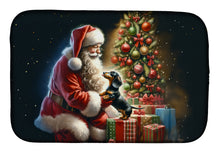 Load image into Gallery viewer, Dachshund and Santa Claus Dish Drying Mat