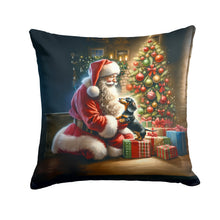 Load image into Gallery viewer, Dachshund and Santa Claus Throw Pillow