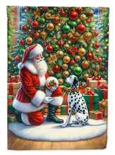 Load image into Gallery viewer, Dalmatian with Santa Garden Flag – Christmas Dog Yard Decor