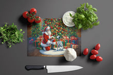 Load image into Gallery viewer, Dalmatian and Santa Claus Glass Cutting Boards – Durable, Decorative Kitchen Art