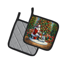 Load image into Gallery viewer, Dalmatian and Santa Claus Pot Holders - Set of 2 Decorative Kitchen Helpers | Made in the USA