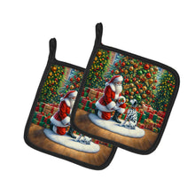 Load image into Gallery viewer, Dalmatian and Santa Claus Pot Holders - Set of 2 Decorative Kitchen Helpers | Made in the USA