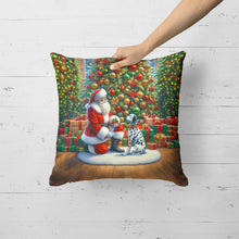 Load image into Gallery viewer, Dalmatian and Santa Claus Throw Pillow