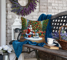 Load image into Gallery viewer, Dalmatian and Santa Claus Throw Pillow