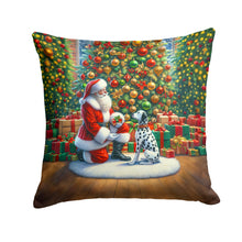 Load image into Gallery viewer, Dalmatian and Santa Claus Throw Pillow