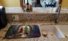Load image into Gallery viewer, Doberman Pinscher and Santa Claus Dish Drying Mat