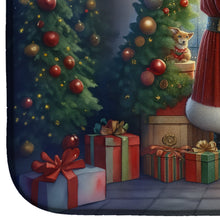 Load image into Gallery viewer, Doberman Pinscher and Santa Claus Dish Drying Mat