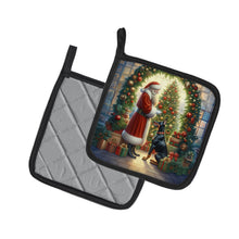 Load image into Gallery viewer, Doberman Pinscher and Santa Claus Pot Holders - Set of 2 Decorative Kitchen Helpers | Made in the USA