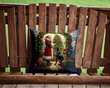 Load image into Gallery viewer, Doberman Pinscher and Santa Claus Throw Pillow - 14x14 Decorative Pillow – Art for Your Home &amp; Patio