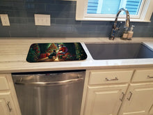 Load image into Gallery viewer, Doberman Pinscher and Santa Claus Dish Drying Mat