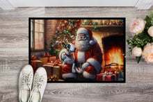 Load image into Gallery viewer, English Bull Terrier and Santa Claus Doormat