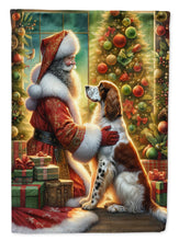 Load image into Gallery viewer, English Setter and Santa Claus House Flag