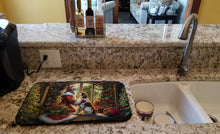 Load image into Gallery viewer, English Setter and Santa Claus Dish Drying Mat