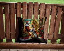 Load image into Gallery viewer, English Setter and Santa Claus Throw Pillow - 14x14 Decorative Pillow – Art for Your Home &amp; Patio