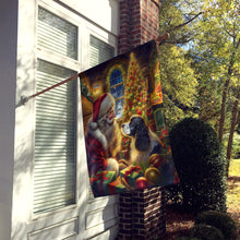 Load image into Gallery viewer, English Springer Spaniel and Santa Claus House Flag