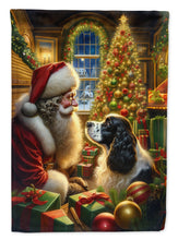 Load image into Gallery viewer, English Springer Spaniel and Santa Claus House Flag