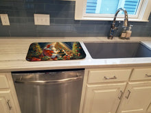 Load image into Gallery viewer, Finnish Spitz and Santa Claus Dish Drying Mat