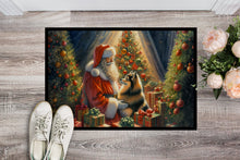Load image into Gallery viewer, Finnish Spitz and Santa Claus Doormat - 18X27 Indoor / Outdoor Rug | Made in USA