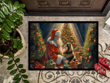 Load image into Gallery viewer, Finnish Spitz and Santa Claus Doormat - 18X27 Indoor / Outdoor Rug | Made in USA