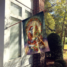 Load image into Gallery viewer, Finnish Spitz and Santa Claus House Flag
