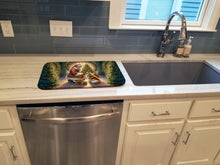 Load image into Gallery viewer, Finnish Spitz and Santa Claus Dish Drying Mat