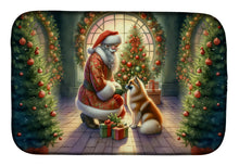 Load image into Gallery viewer, Finnish Spitz and Santa Claus Dish Drying Mat