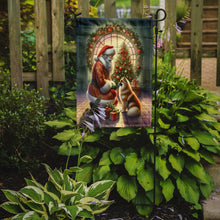 Load image into Gallery viewer, Finnish Spitz with Santa Garden Flag – Christmas Dog Yard Decor