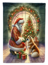 Load image into Gallery viewer, Finnish Spitz with Santa Garden Flag – Christmas Dog Yard Decor